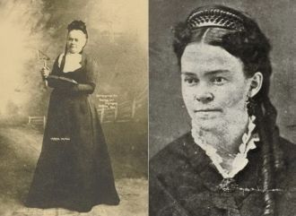 Carrie Nation - activist, who came with an ax fighted against drunkenness