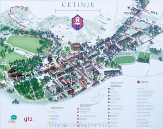 Карта  Цетине