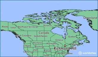 Ричмонд-Хилл на карте Канады.