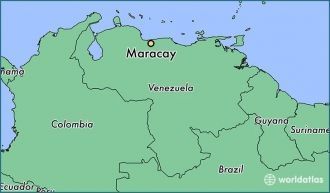 Маракай на карте Венесуэлы.