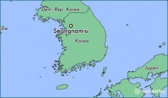 Соннам на карте Республики Кореи.