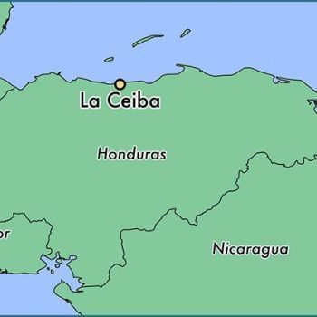Ла-Сейба на карте Гондураса.