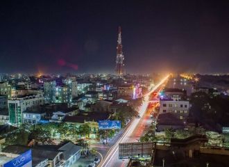 Ночной город Мандалай.