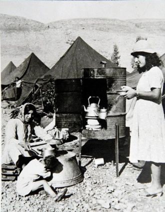 Кирьят-Шмона, палаточный лагерь, 1950.&n