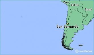 Сан-Бернардо на карте Чили.