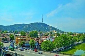 Вид на Тбилиси.