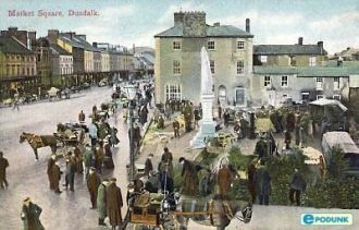 Вид города Дандолка. Старая открытк