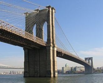 The opening of the Brooklyn Bridge