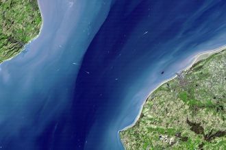 Пролив Ла-Манш. Снимок со спутника.